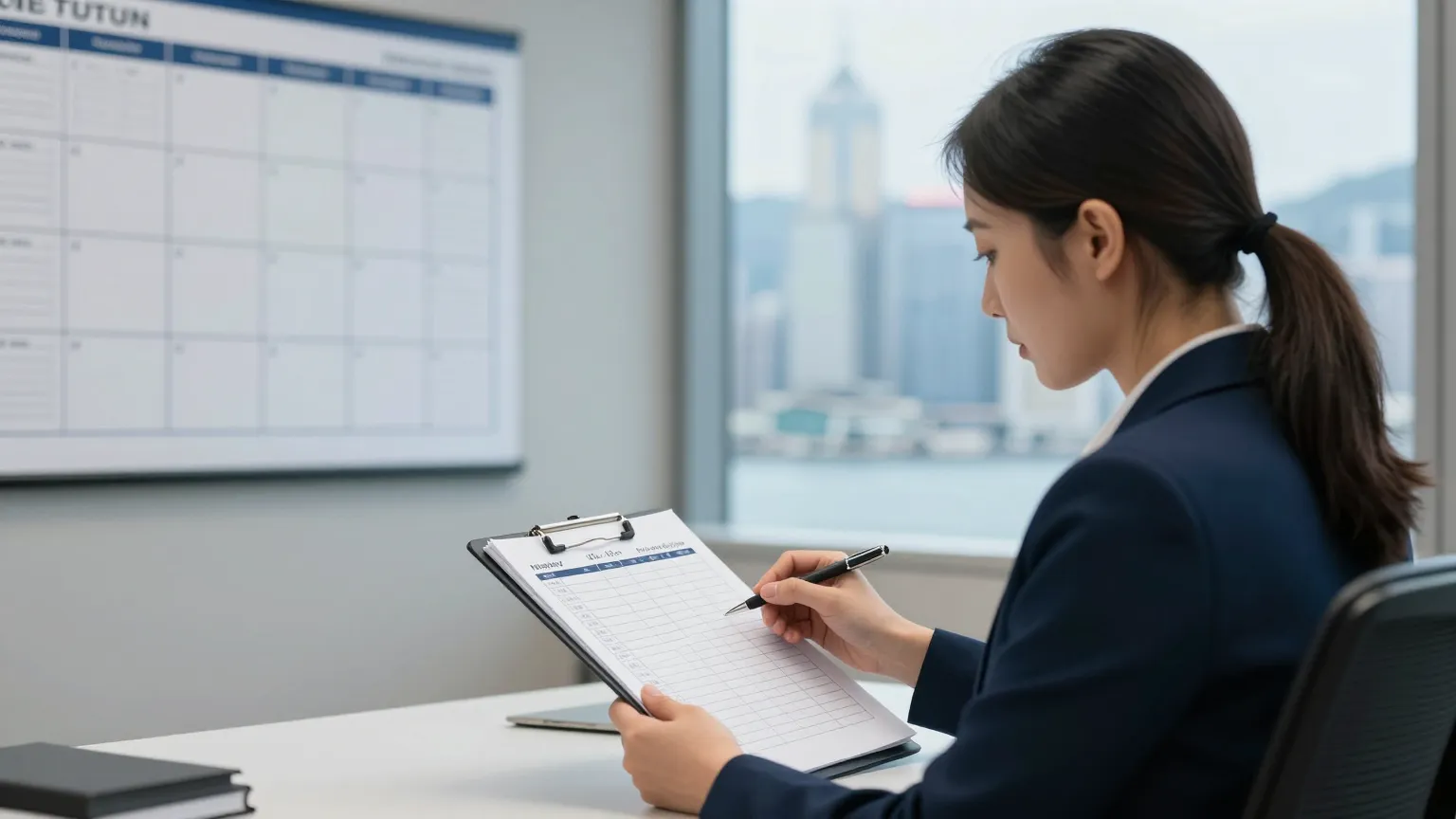 A Hong Kong workplace roster showing part-time hours across a four-week period
